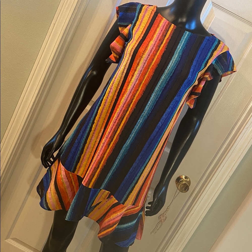 ECI Colorful Striped Casual Dress